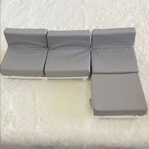 Gray Modular Sofa Section - Doll 4-Piece Cushion Set
